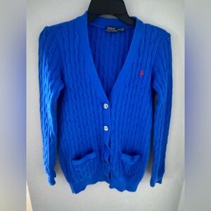 Polo by Ralph Lauren Women's Bright Blue Cardigan
